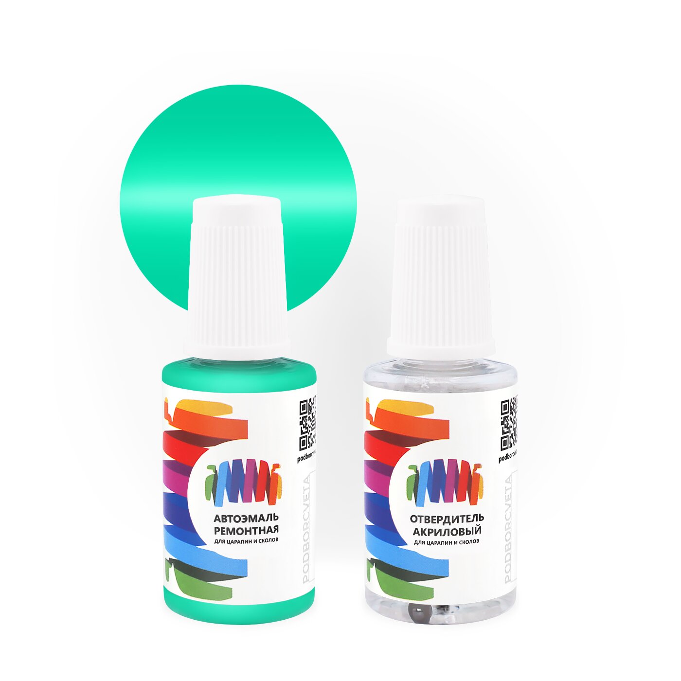 Подкраска для Scania (Скания) «Green», код цвета 1488352 (зеленый), акриловая автоэмаль с кисточкой от сколов и царапин, штрих-корректор 20 мл.