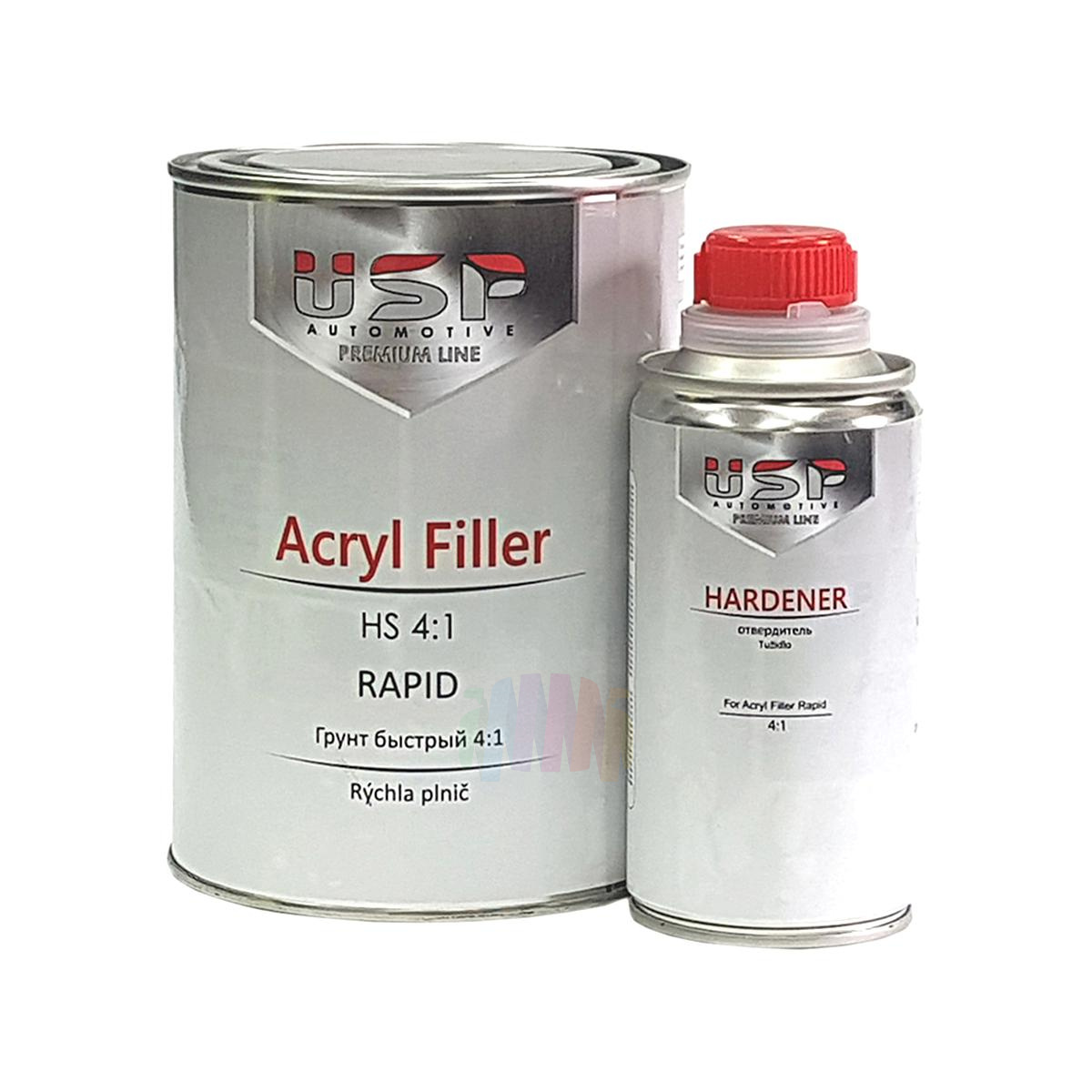 USP Premium Rapid HS 4:1 Acryl Filler Грунт быстрый акриловый 0,8 л. с отвердителем 0,2 л.