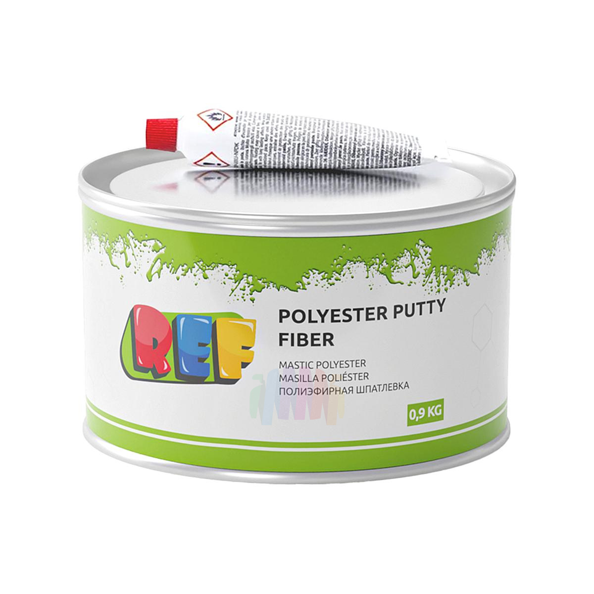 REF R02209 Polyester Putty Fiber Шпатлевка автомобильная усиленная со стекловолокном 0,9 кг.