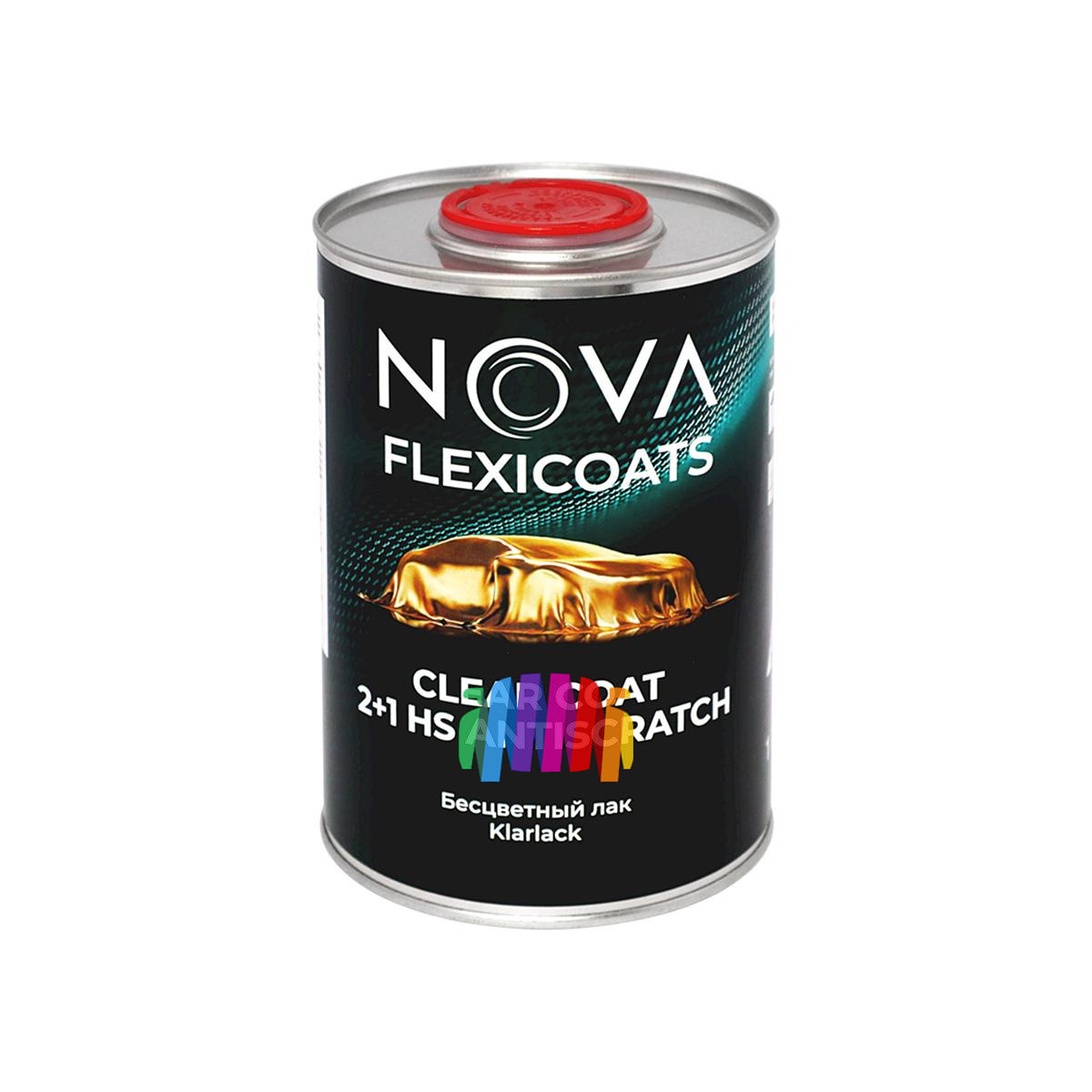 Устойчивый к царапинам автомобильный акриловый лак NOVA Flexicoats 2+1 HS Antiscratch 1 + 0,5 л. 3