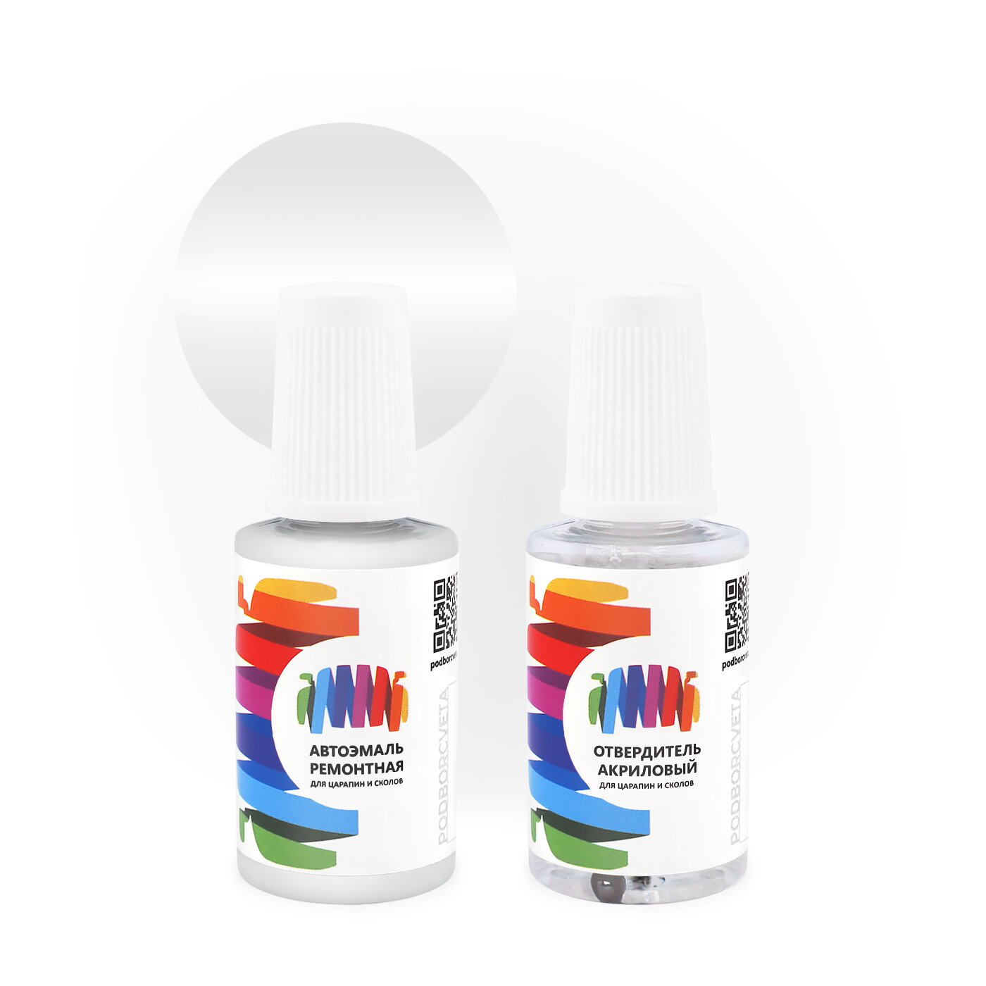 Подкраска для Mazda (Мазда) «Neo White», код цвета HC (серый), акриловая автоэмаль с кисточкой от сколов и царапин, штрих-корректор 20 мл.