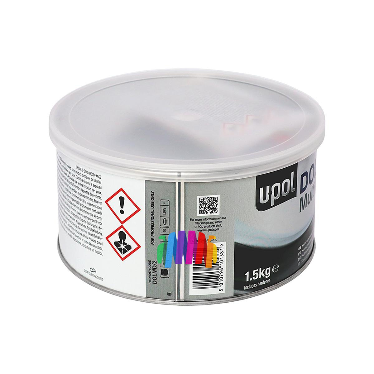 Шпатлевка высокоплотная армированная автомобильная U-POL Dolphin Multi Deep 1,5 кг. 2