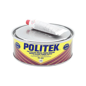 POLITEK PP-250 Micro Glass Fiber Шпатлевка автомобильная со стекловолокном (микростекловолокно) 0,9 кг.