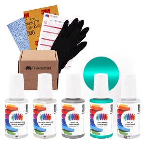 Ремкомплект для Proton (Протон) «Petronas Green», код цвета 13080 (зеленый), базовая автоэмаль, набор для ремонта сколов и царапин