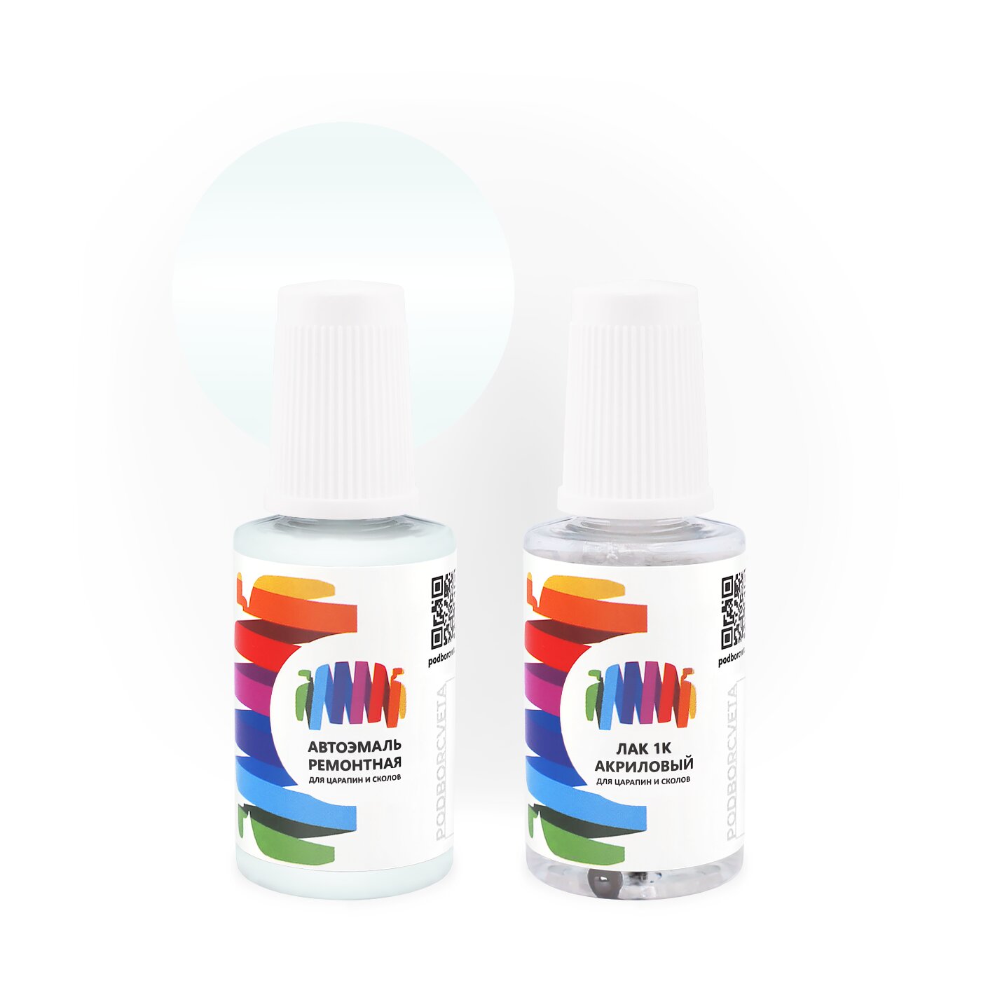 Подкраска для Smart (Смарт) «Ice White», код цвета C69L, EAN (белый), базовая автоэмаль с кисточкой от сколов и царапин, штрих-корректор 20 мл.