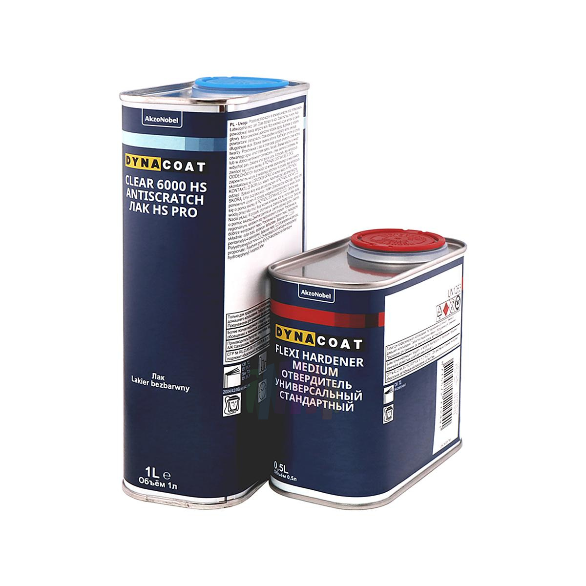 DYNACOAT Clear 6000 HS Pro Antiscratch Высокоглянцевый лак против царапин 1 л. с отвердителем 0,5 л.