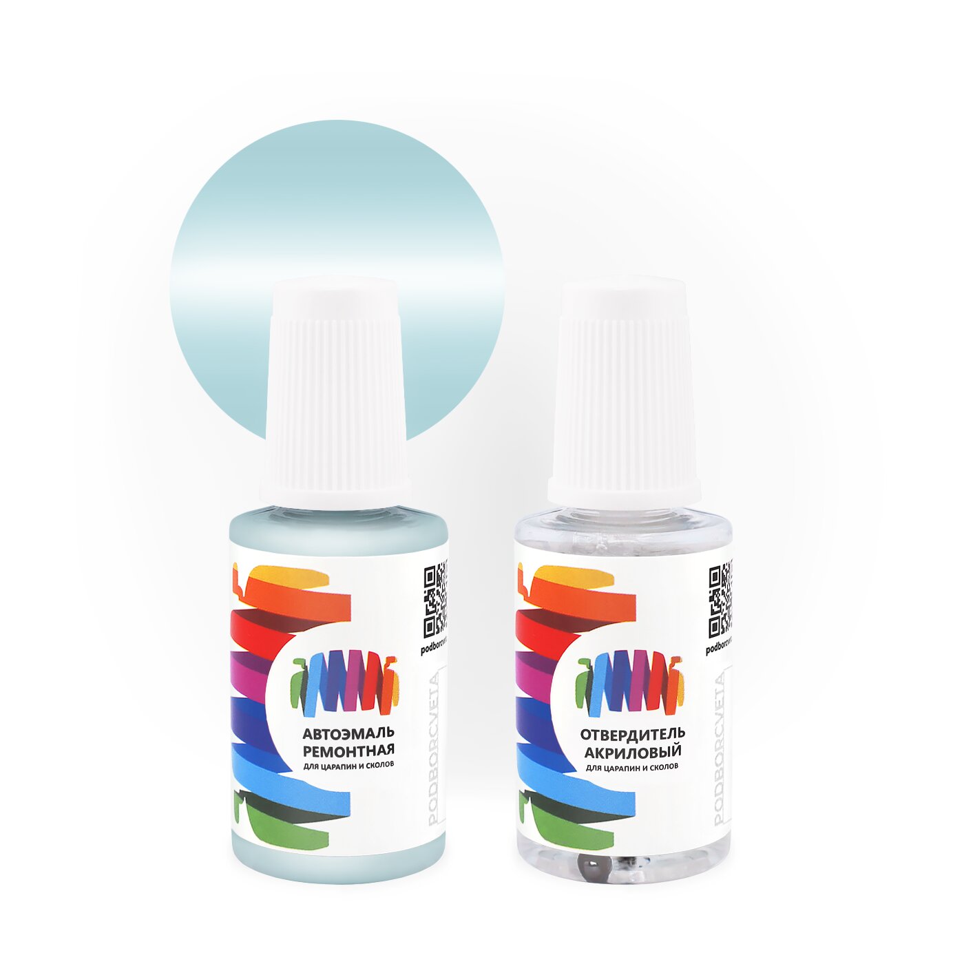 Подкраска для Mercedes Benz (Мерседес Бенц) «Pastellblau», код цвета 922, DB922 (сине-серый), акриловая автоэмаль с кисточкой от сколов и царапин, штрих-корректор 20 мл.