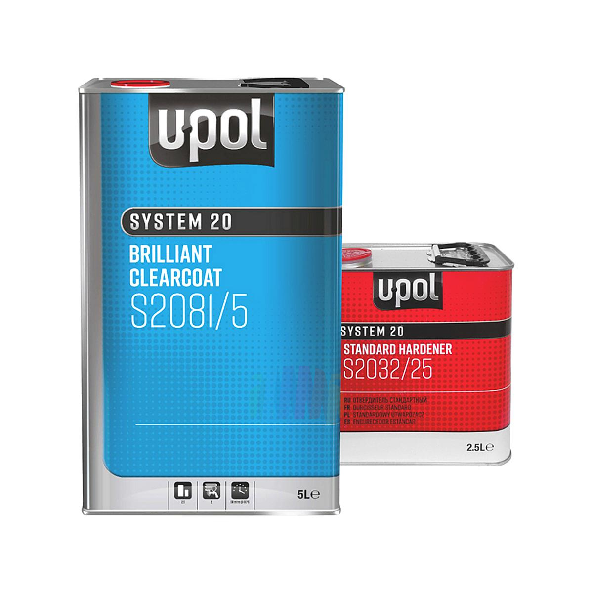 U-POL S2081/5 Brilliant HS ClearCoat 2:1 Акриловый лак 5 л. с отвердителем 2,5 л.