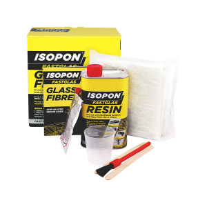 U-POL ISOPON GL/LA/D Fastglass FiberGlass Repair Kit Комплект для ремонта стеклопластика 0,5 м2 500 мл.