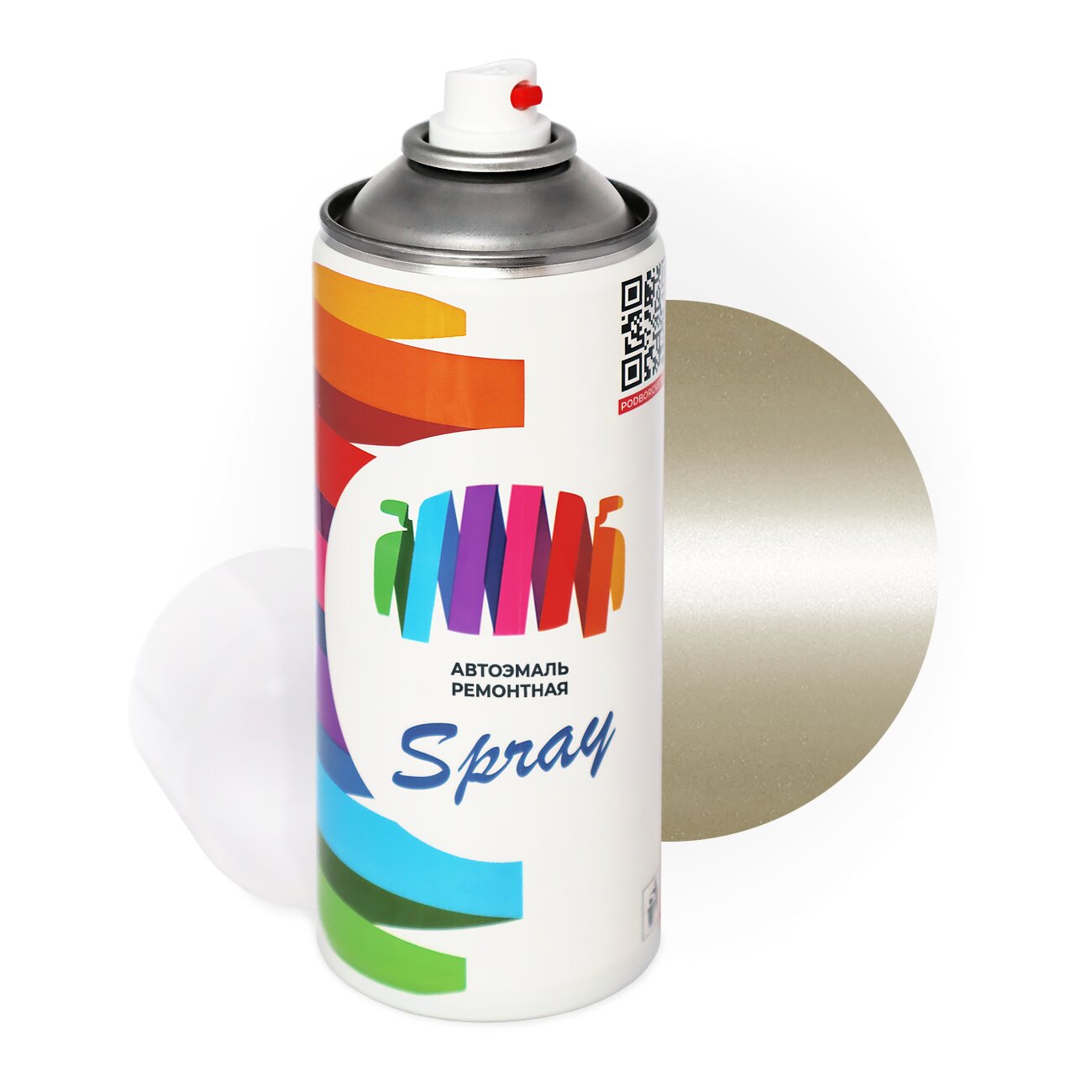 Аэрозольная краска для SsangYong (СсангЙонг) «Silky Beige», код цвета EAF (бежевый), базовая автоэмаль, баллончик 520 мл.