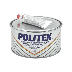 POLITEK PP-280 (Alu) Silver Putty Шпатлевка автомобильная с алюминием 1,6 кг.