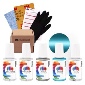 Ремкомплект для Proton (Протон) «Angel Blue», код цвета A0062 (синий), базовая автоэмаль, набор для ремонта сколов и царапин