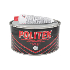 POLITEK PP-320 Carbon Fiber Шпатлевка карбоновая автомобильная высокопрочная 0,4 кг.
