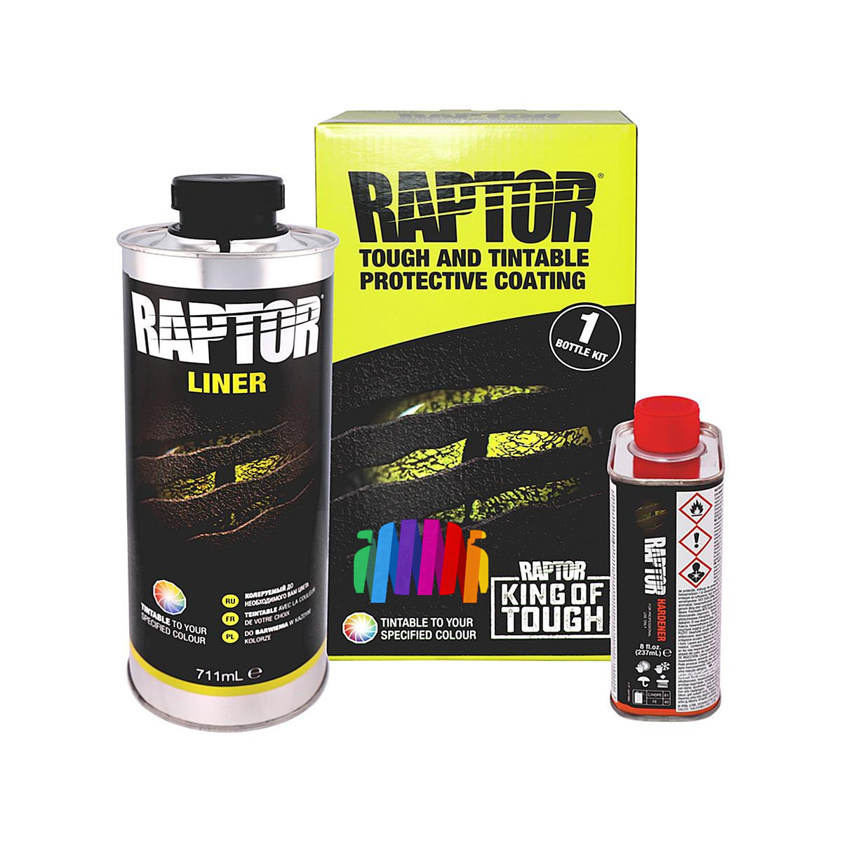 Защитное покрытие раптор U-POL RLT/S1 Raptor Tintable колеруемое (бесцветное) 750 мл 01