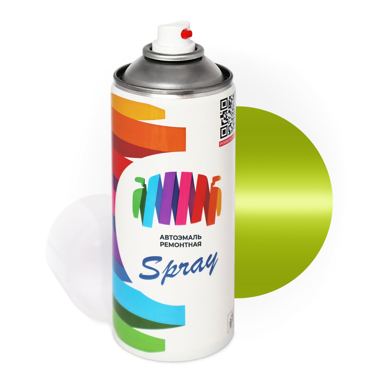 Аэрозольная краска для Volkswagen (Фольксваген) «Verde Hippie», код цвета VWL1313 (зеленый), базовая автоэмаль, баллончик 520 мл.