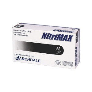 ARCHDALE NitriMax Перчатки универсальные нитриловые (черный), упаковка 50 пар