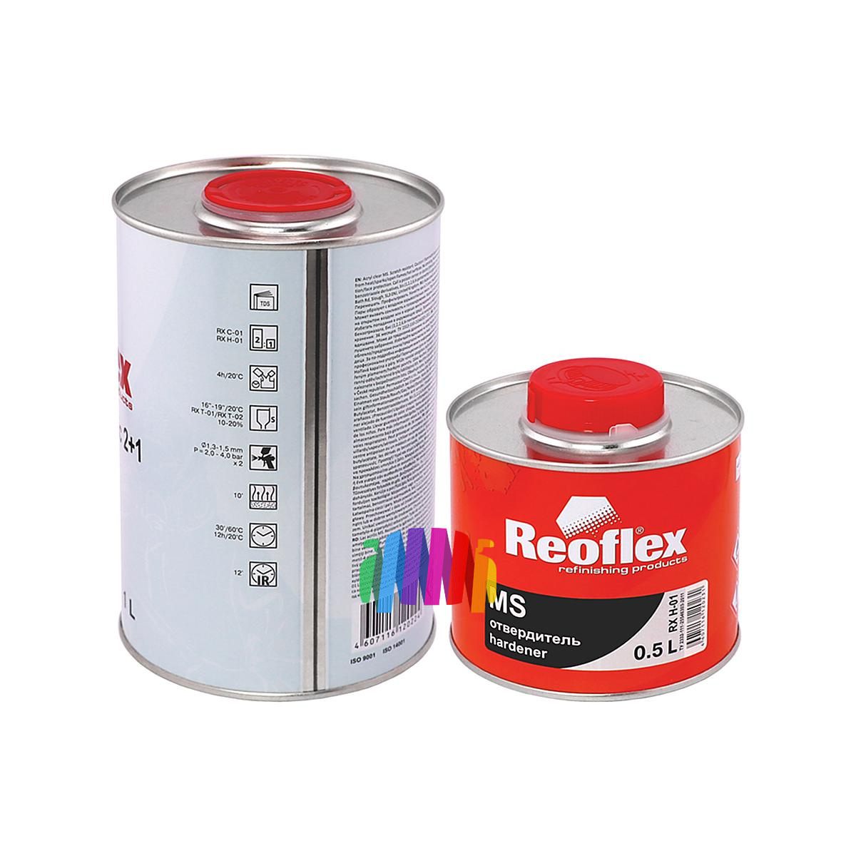 Лак акриловый Reoflex MS 2+1 Clear Classic 1 л. с отвердителем 0,5 л. 2