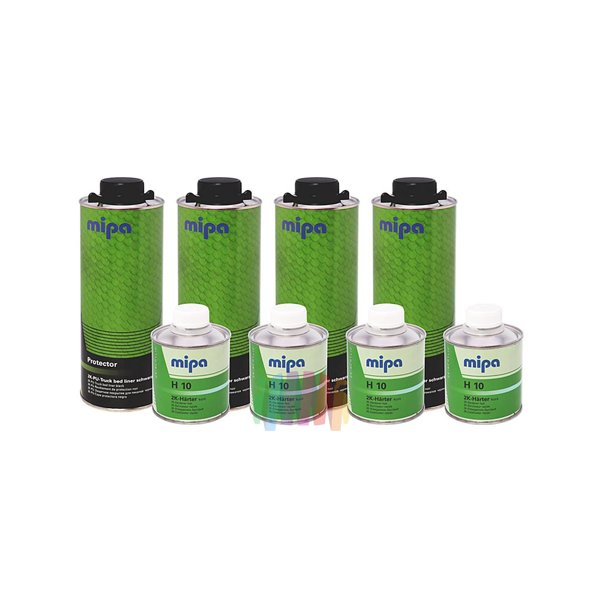 Mipa Защитное полиуретан-акриловое покрытие 2K Protector Set (черное) 2