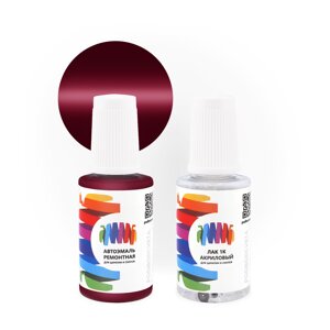 Подкраска для Lincoln (Линкольн) «Cranberry», код цвета ERWAXXG, FA3882, M6588G (красный), базовая автоэмаль с кисточкой от сколов и царапин, штрих-корректор 20 мл.