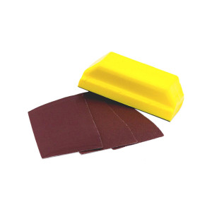 Мягкий шлифовальный блок на липучке 120 x 70 мм.