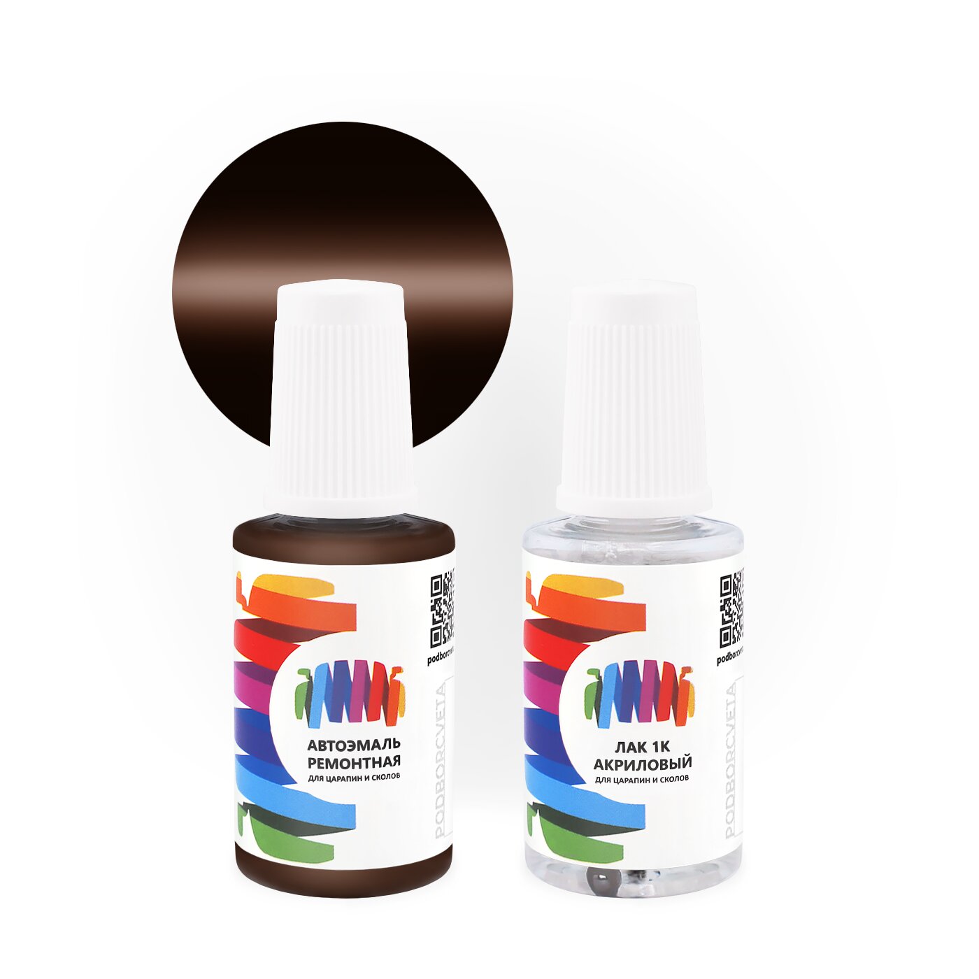 Подкраска для Toyota (Тойота) «Brown», код цвета 4K3 (коричневый), базовая автоэмаль с кисточкой от сколов и царапин, штрих-корректор 20 мл.