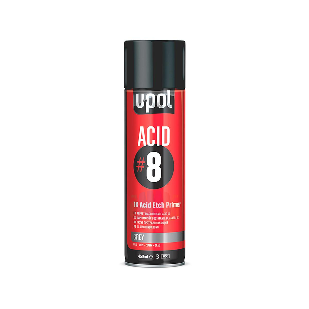 U-POL ACID/AL 1K Acid 8 Etch Primer Грунт протравливающий аэрозоль 450 мл.