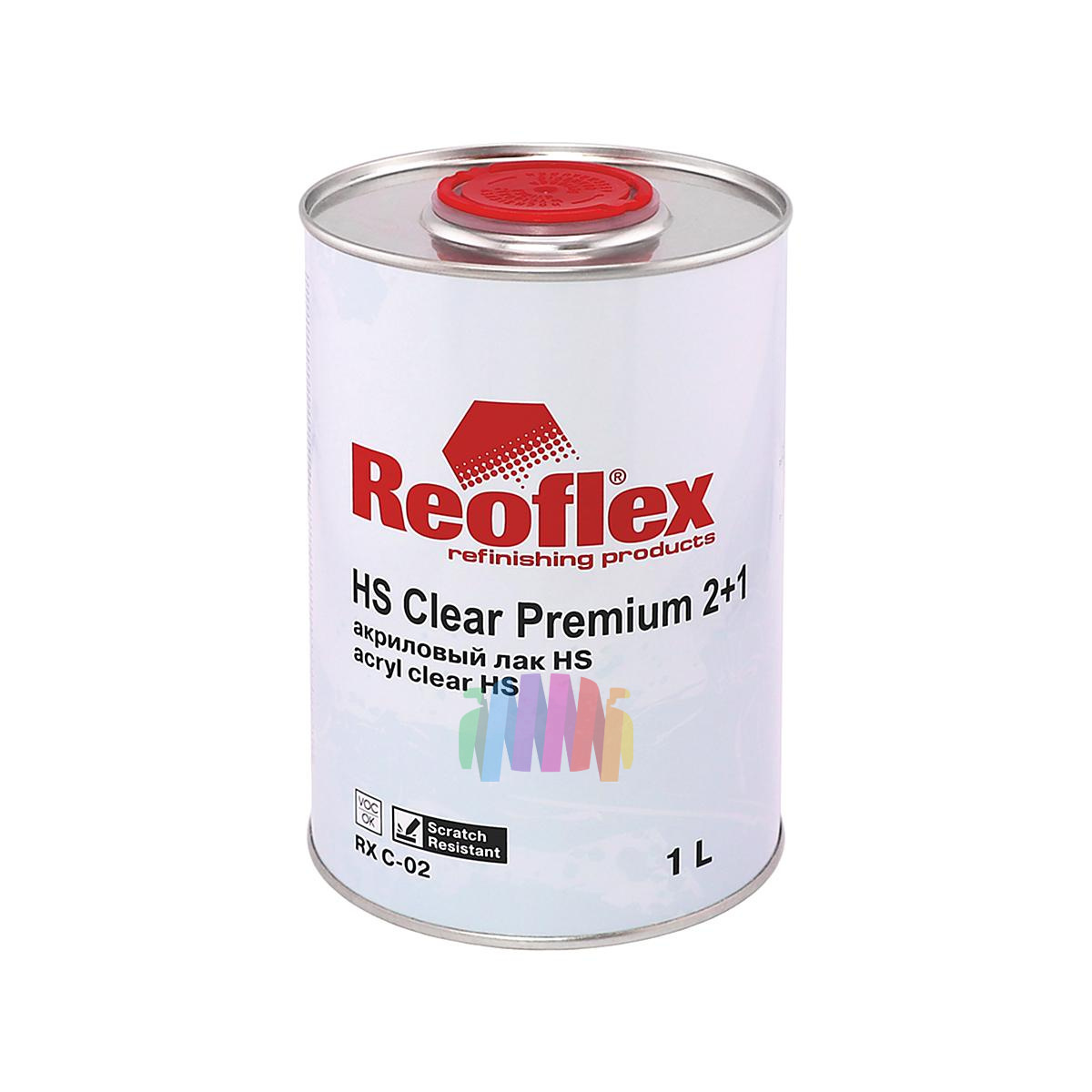Лак акриловый автомобильный Reoflex RX C-02 HS 2+1 Clear Premium 1 л. с отвердителем 0,5 л. 3