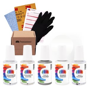 Ремкомплект для Mazda (Мазда) «Pure White», код цвета A3D (белый), базовая автоэмаль, набор для ремонта сколов и царапин