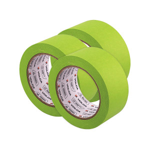 VOLCA Green Маскировочная малярная лента 40 м. термостойкость до 90 C. комплект 3 шт.