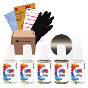 Ремкомплект для Chrysler (Крайслер) «Char-Gold», код цвета CHA9923, PJ9, S84 (коричнево-серый), базовая автоэмаль, набор для ремонта сколов и царапин