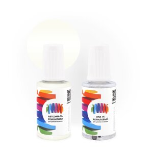 Подкраска для Subaru (Субару) «Snow White», код цвета 53 (серо-белый), базовая автоэмаль с кисточкой от сколов и царапин, штрих-корректор 20 мл.