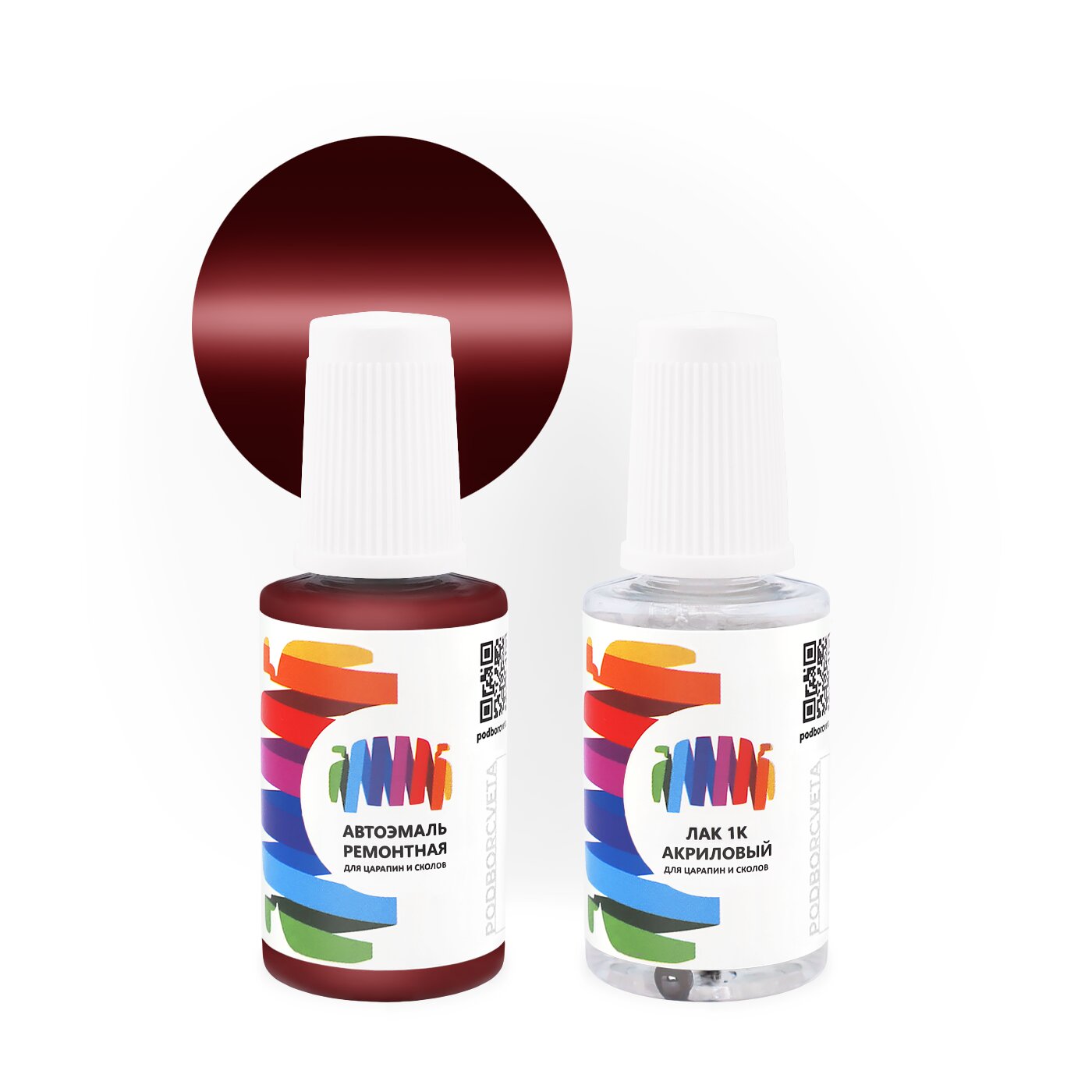 Подкраска для Volkswagen (Фольксваген) «Vermelho Capri», код цвета 72 (красный), базовая автоэмаль с кисточкой от сколов и царапин, штрих-корректор 20 мл.