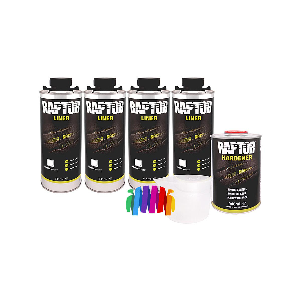 Защитное покрытие раптор U-POL RLW/S4 Raptor White белое  3