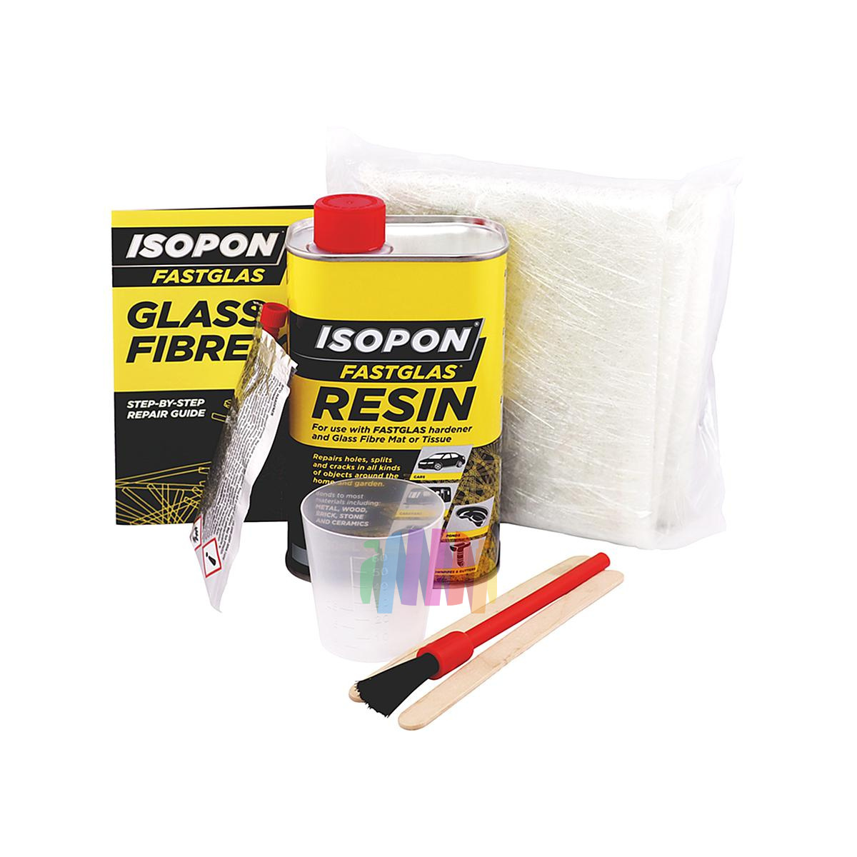 U-POL Комплект для ремонта стеклопластика ISOPON FASTGLASS большой 0,5 м2. 2