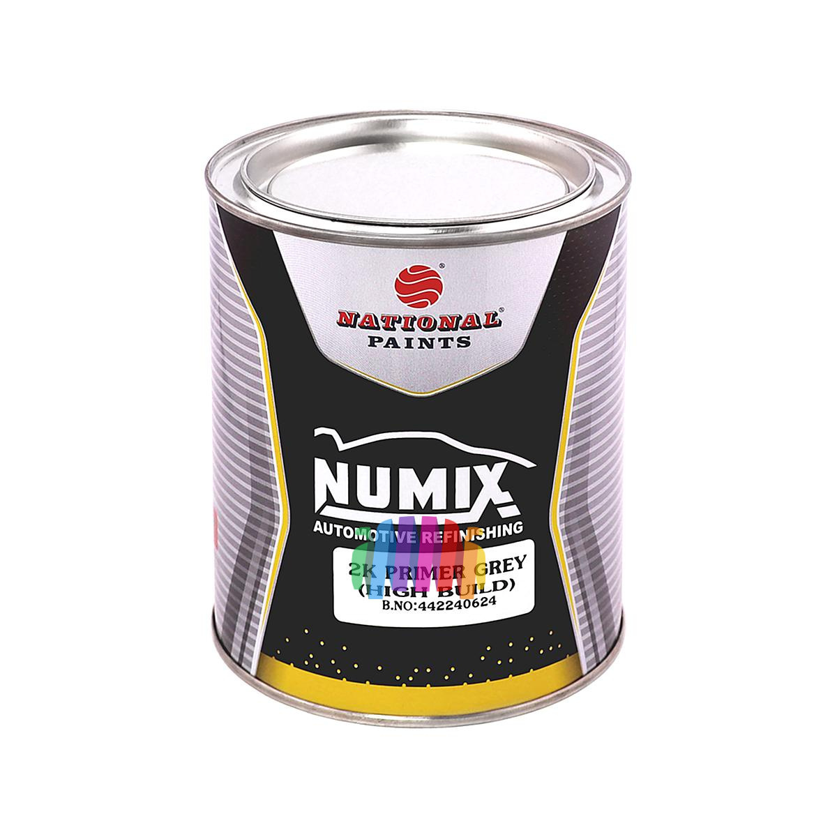 Грунт толстослойный акриловый автомобильный Numix 2K 4+1 High Build Primer серый 2