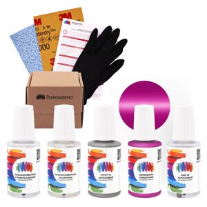 Ремкомплект для RAL (Classic) «Verkehrspurpur», код цвета 4006 (фиолетовый), базовая автоэмаль, набор для ремонта сколов и царапин