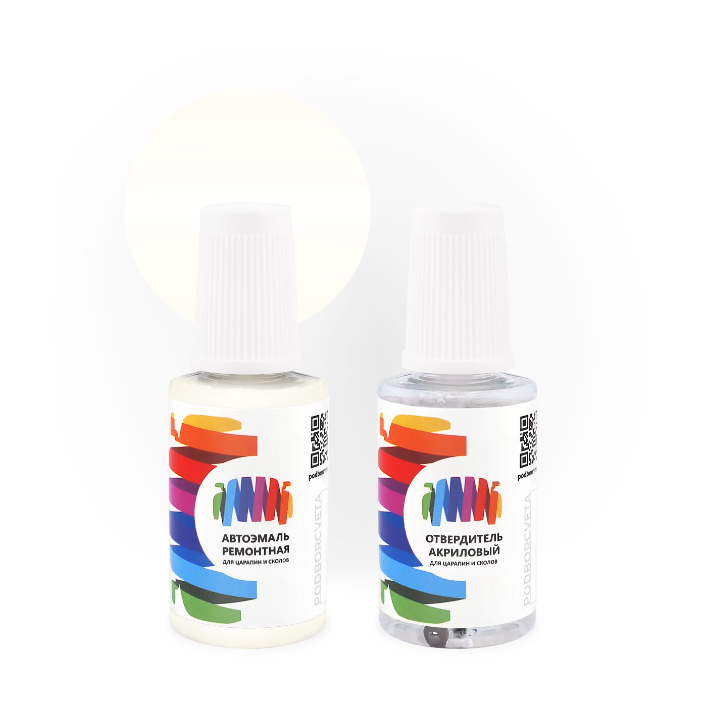 Подкраска для Renault (Рено) «Blanc Gardenia», код цвета 303 (бежево-белый), акриловая автоэмаль с кисточкой от сколов и царапин, штрих-корректор 20 мл.