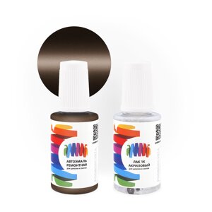 Подкраска для SsangYong (СсангЙонг) «Canyon Brown», код цвета OAQ (коричневый), базовая автоэмаль с кисточкой от сколов и царапин, штрих-корректор 20 мл.