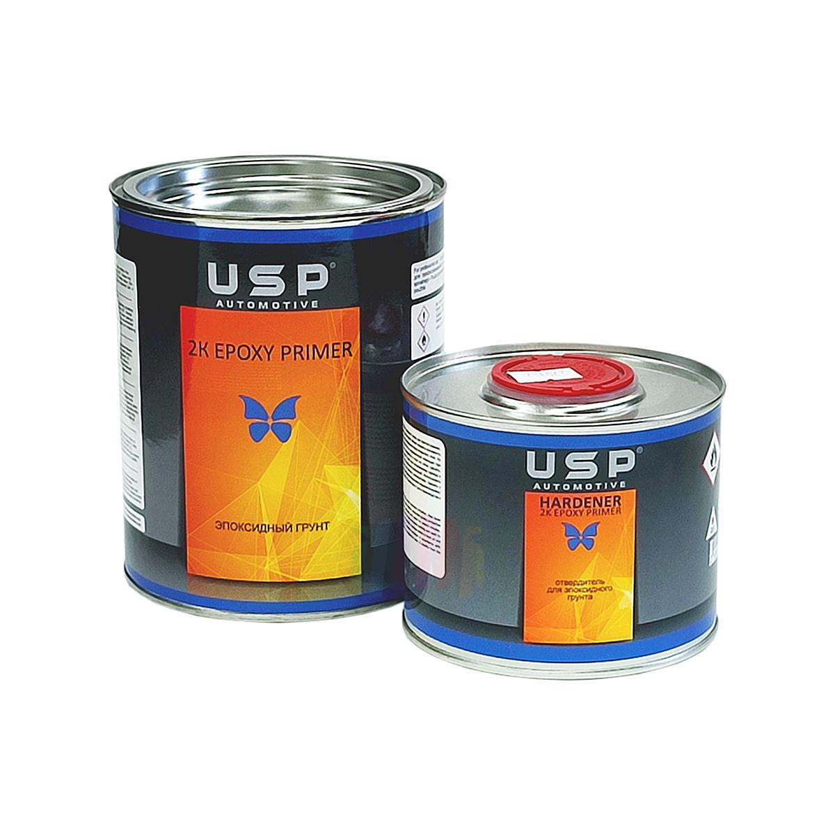 USP 2K Epoxy Primer Эпоксидный антикоррозийный грунт 1 л . с отвердителем 0,5 л.
