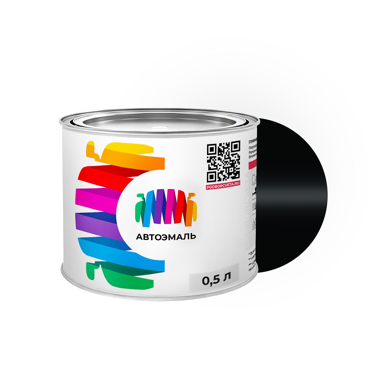 Автоэмаль Mitsubishi (Мицубиси) «Black», код цвета AC10513, X13 (черный), базовая краска 0,5 л.