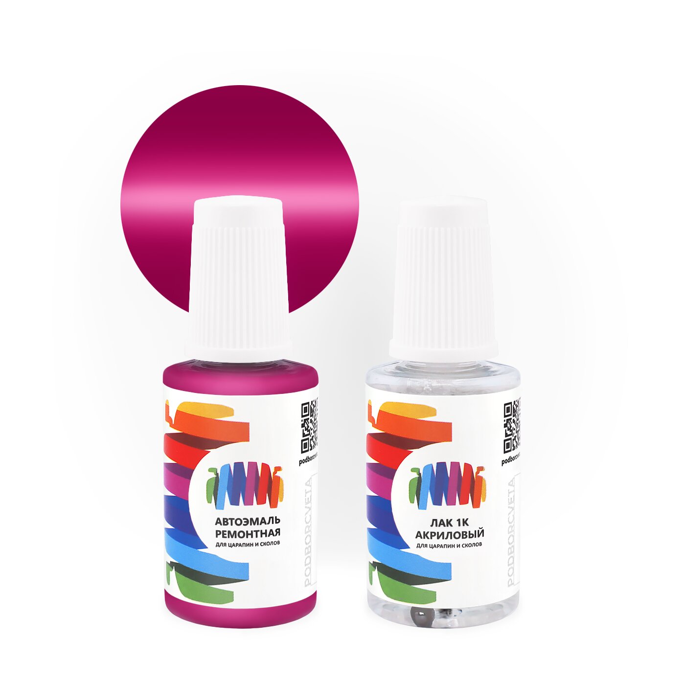 Подкраска для Scania (Скания) «Red», код цвета 1406137 (красный), базовая автоэмаль с кисточкой от сколов и царапин, штрих-корректор 20 мл.