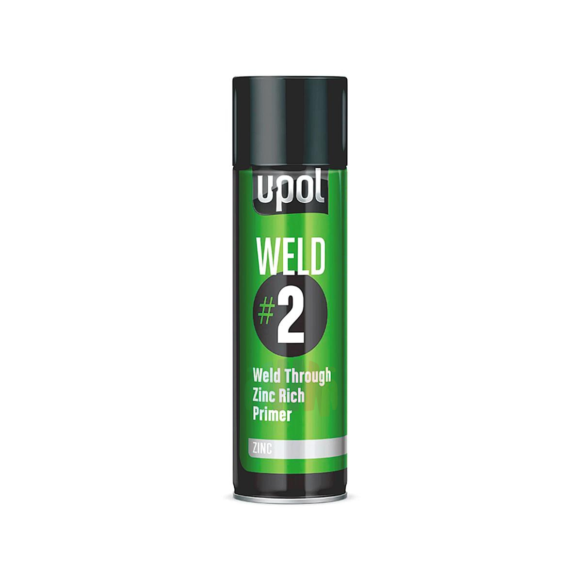 U-POL WELD/AL Weld 2 Zinc Rich Primer Грунт провариваемый с цинком аэрозоль 450 мл.