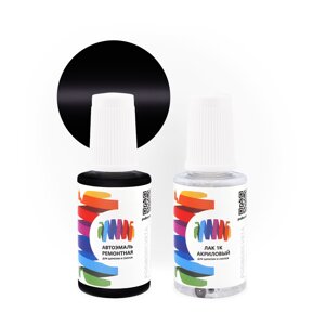 Подкраска для Hyundai (Хендэ) «Timeless Black», код цвета RB5 (черный), базовая автоэмаль с кисточкой от сколов и царапин, штрих-корректор 20 мл.