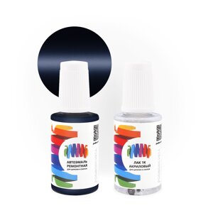 Подкраска для Daewoo (Дэу) «Midnight Blue», код цвета 30U (синий), базовая автоэмаль с кисточкой от сколов и царапин, штрих-корректор 20 мл.