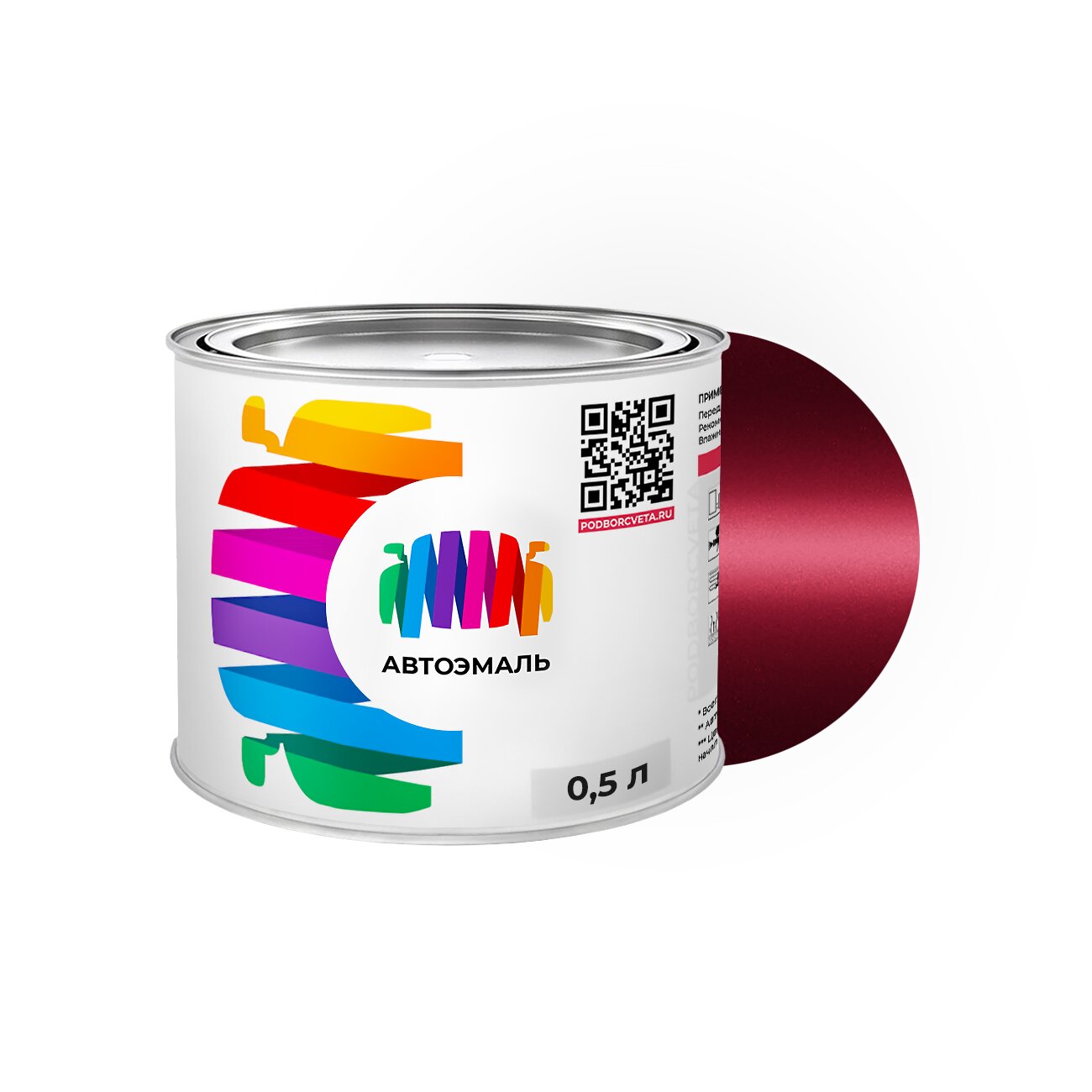 Автоэмаль Toyota (Тойота) «Magenta», код цвета R72 (красный), базовая краска 0,5 л.