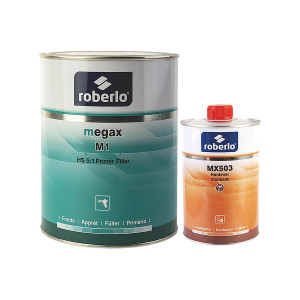 ROBERLO Megax M1 HS 5:1 Грунт-наполнитель автомобильный акриловый 1 л. с отвердителем MX503 Standart 0,2 л.