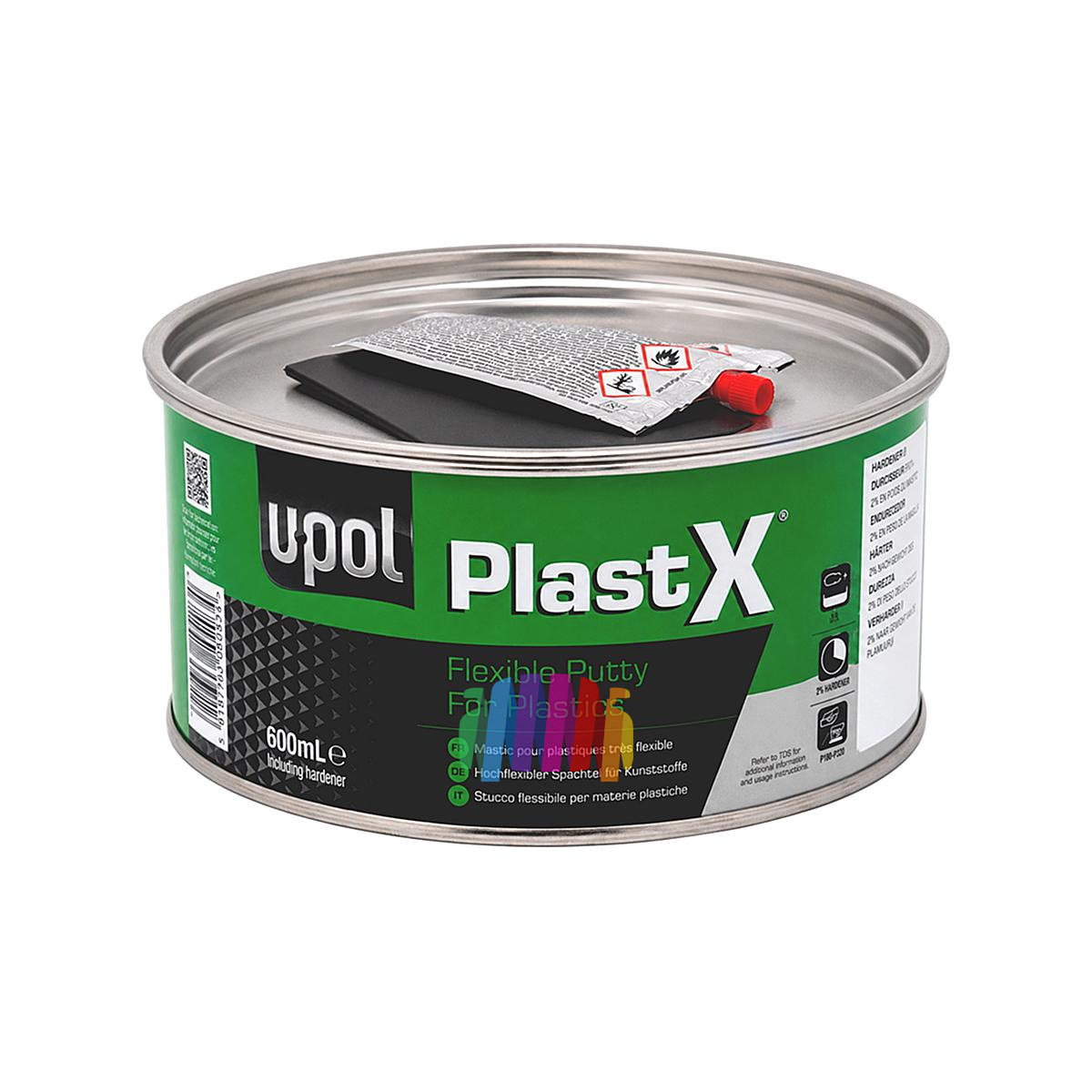 Шпатлевка для пластика эластичная U-POL PLAS/6 Plast X 6 Plastic Filler 600 мл. 2