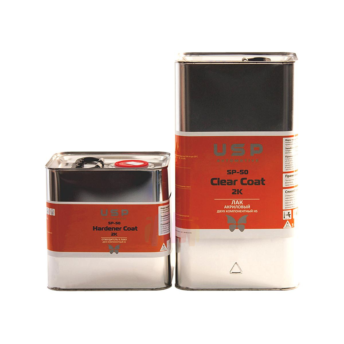 USP SP-50 HS 2:1 Clearcoat Бесцветный автомобильный лак 5 л. с отвердителем 2,5 л.