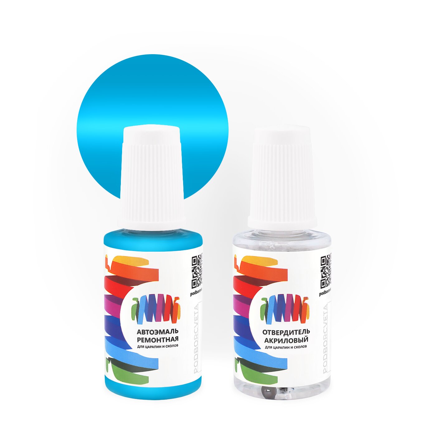 Подкраска для Mazda (Мазда) «Shalom Blue», код цвета DK (синий), акриловая автоэмаль с кисточкой от сколов и царапин, штрих-корректор 20 мл.