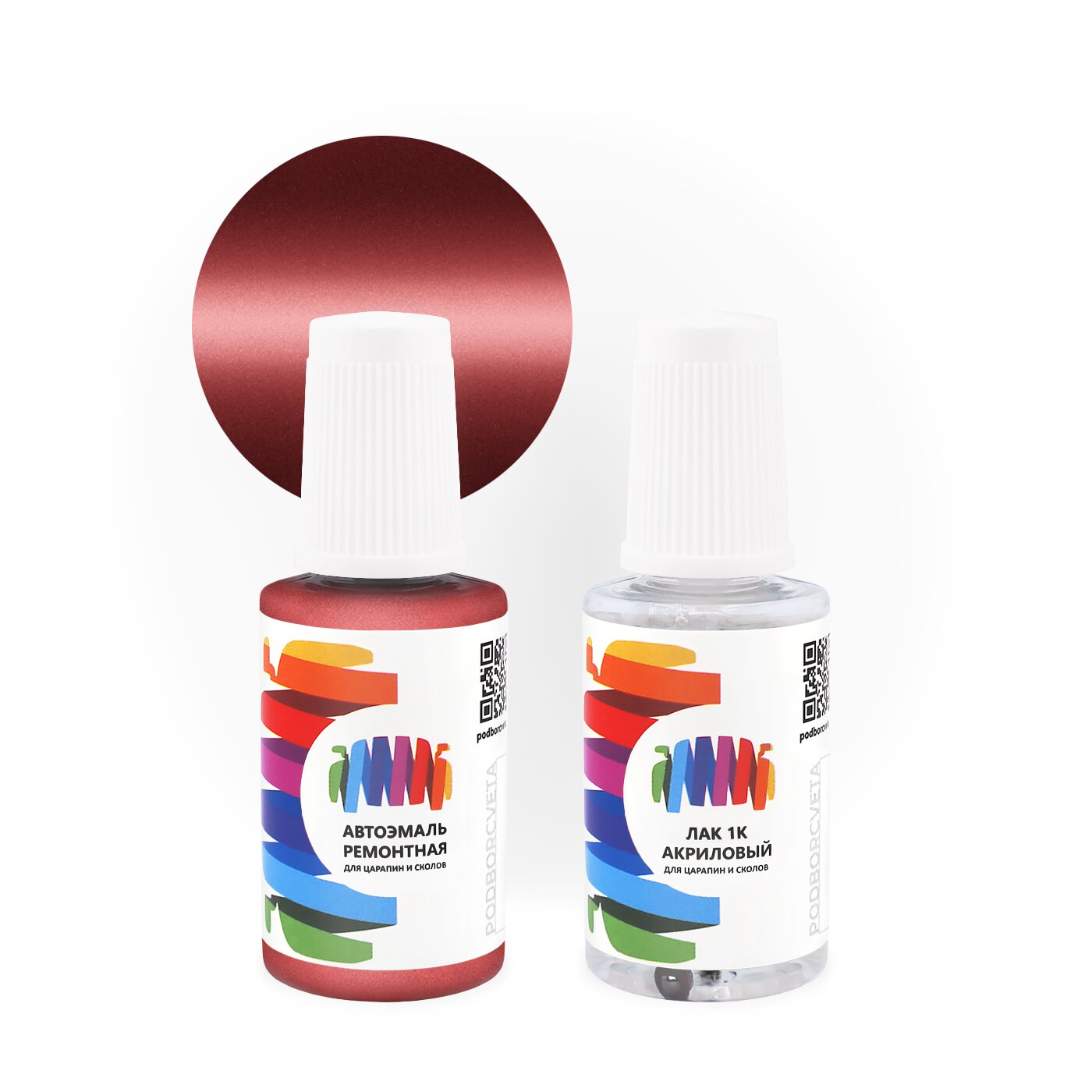 Подкраска для Toyota (Тойота) «Cassis Pink», код цвета R43 (красный), базовая автоэмаль с кисточкой от сколов и царапин, штрих-корректор 20 мл.